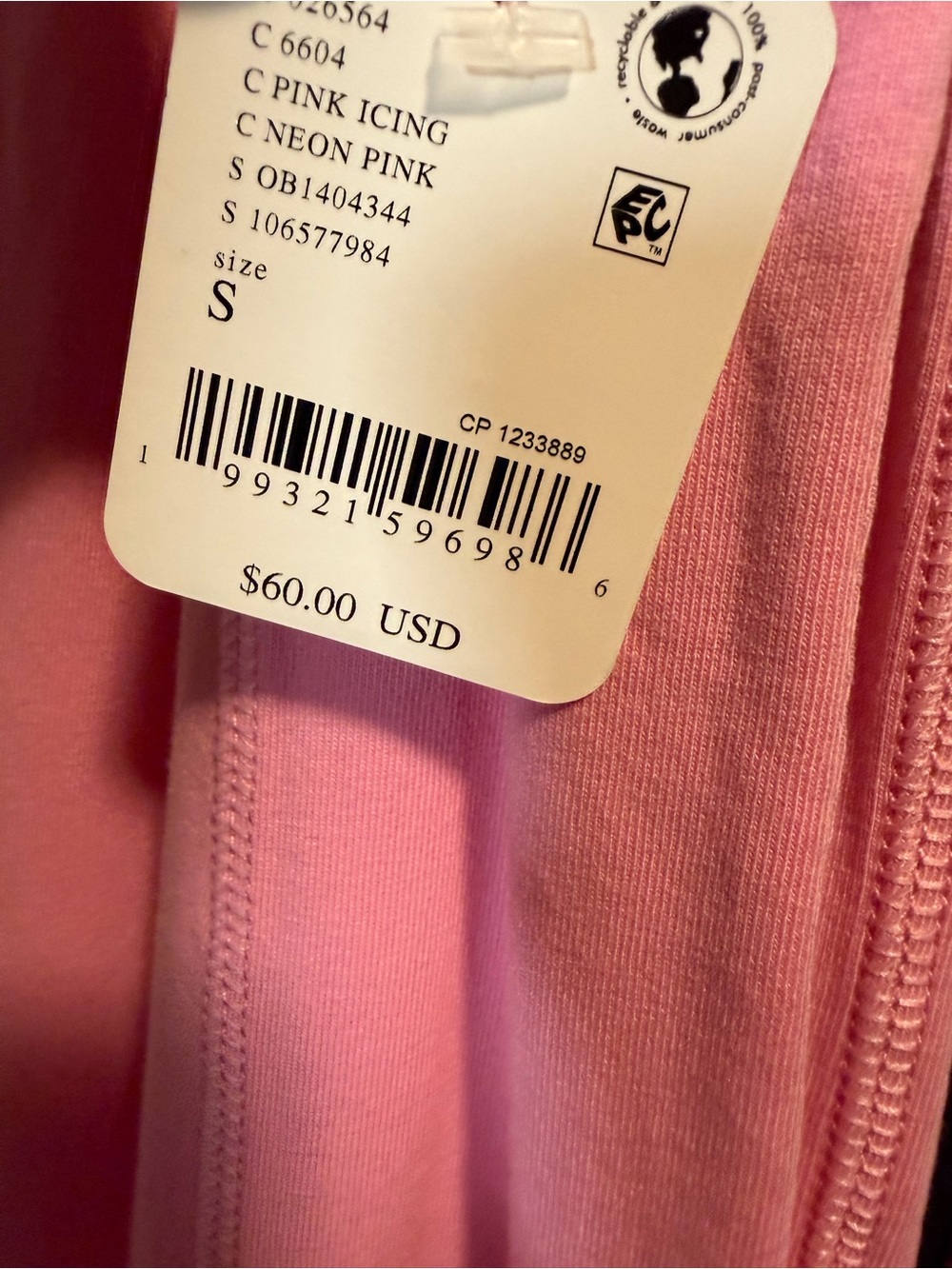 Free people movement, hot shot pants pink icing color? NWT ! $60 - Picture 8 of 9